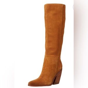 Sam Edelman Womens Annabel Suede Almond Toe Knee-High Boots